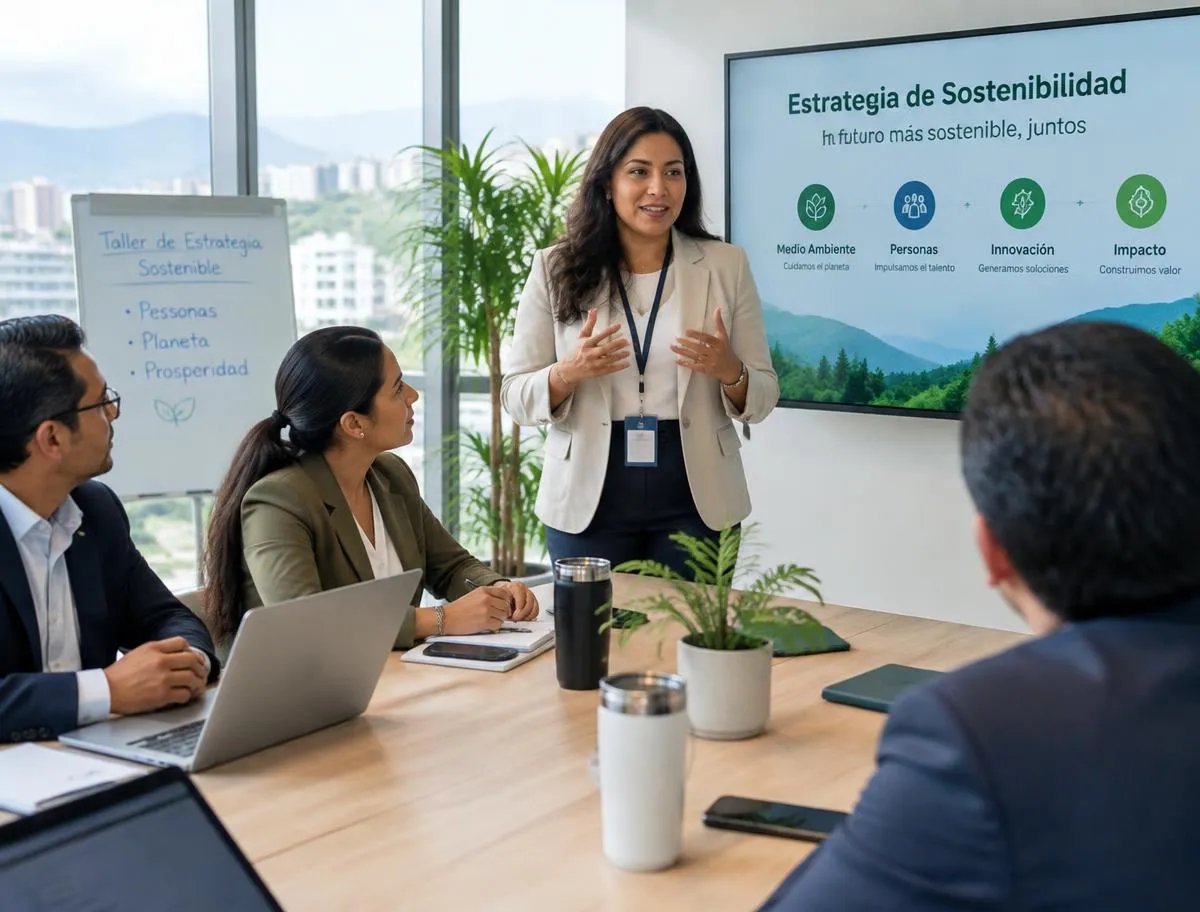 Taller de estrategia sostenible con un equipo directivo